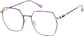 Angle view of Geometric Glasses 3242117 in Eggplant thumbnail