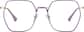 Front view of Geometric Glasses 3242117 in Eggplant thumbnail