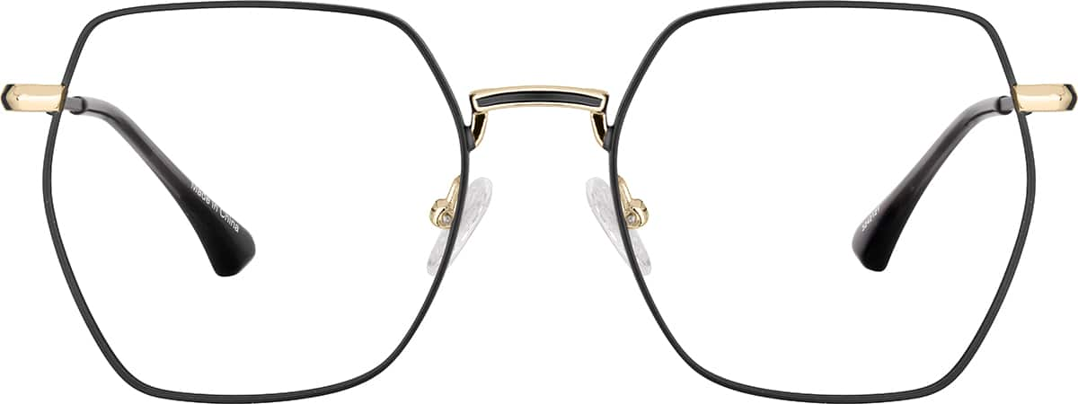 Front view of Geometric Glasses 3242121 in Black