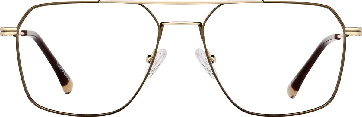 Front view of Aviator Glasses 3242215 in Brown