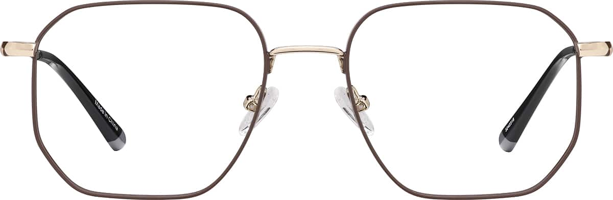 Front view of Geometric Glasses 3242315 in Brown