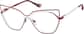 Angle view of Cat Eye Glasses 3242418 in Red thumbnail