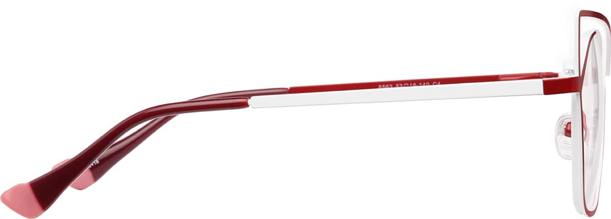 Side view of Cat Eye Glasses 3242418 in Red