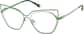Angle view of Cat Eye Glasses 3242424 in Green thumbnail