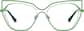 Front view of Cat Eye Glasses 3242424 in Green thumbnail