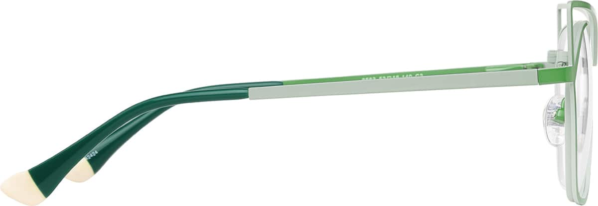 Side view of Cat Eye Glasses 3242424 in Green