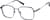 Angle view of Square Glasses 3242716 in Blue thumbnail