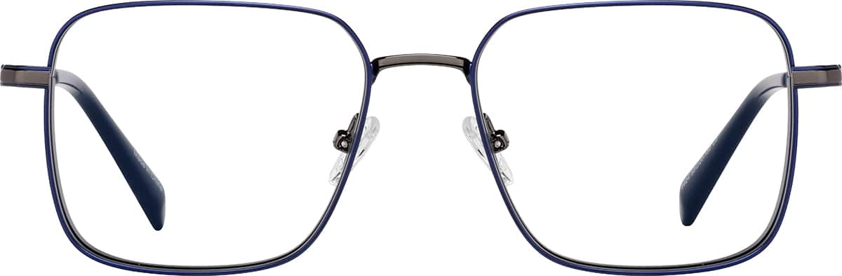 Front view of Square Glasses 3242716 in Blue