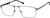 Angle view of Rectangle Glasses 3242812 in Gunmetal thumbnail