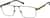 Angle view of Rectangle Glasses 3242822 in Antique Gold thumbnail