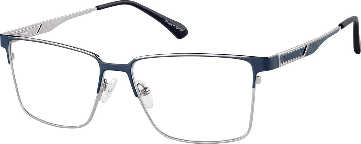 Angle view of Browline Glasses 3242916 in Blue