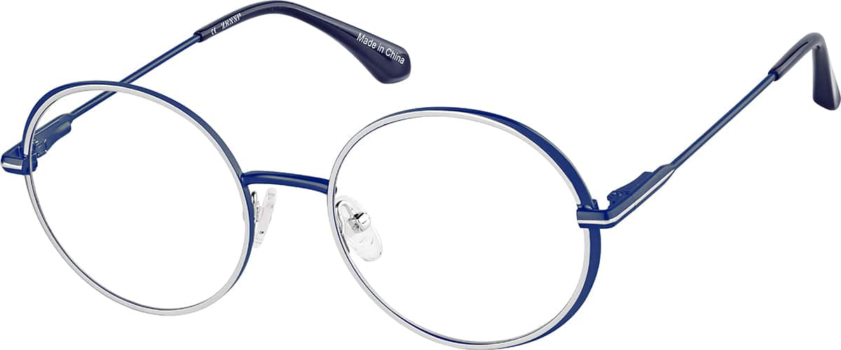 Angle view of Round Glasses 3243016 in Blue