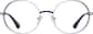 Front view of Round Glasses 3243016 in Blue thumbnail