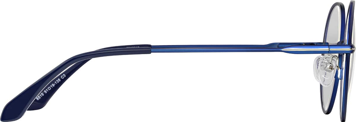 Side view of Round Glasses 3243016 in Blue