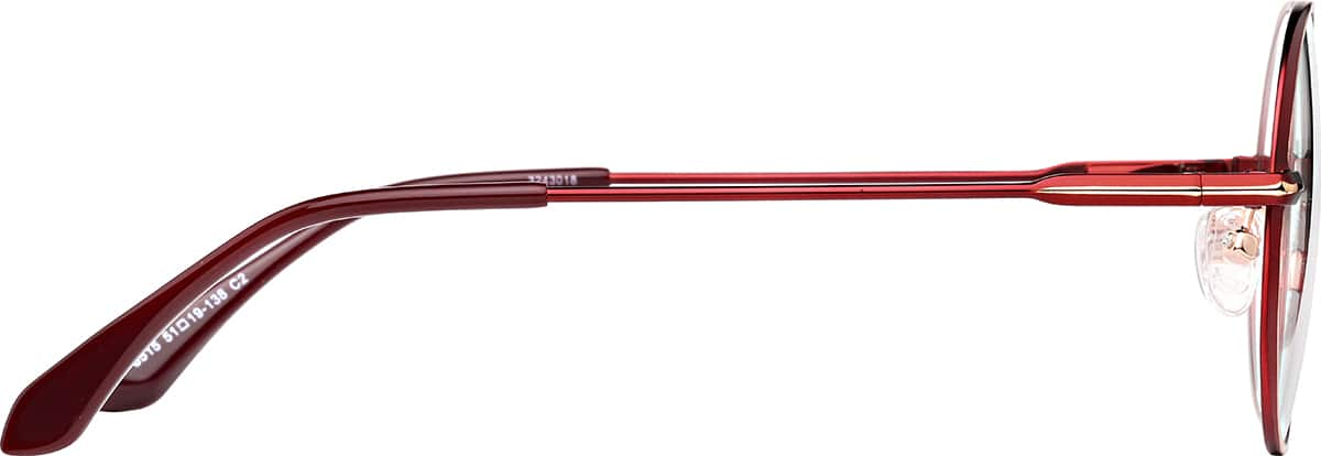 Side view of Round Glasses 3243018 in Red