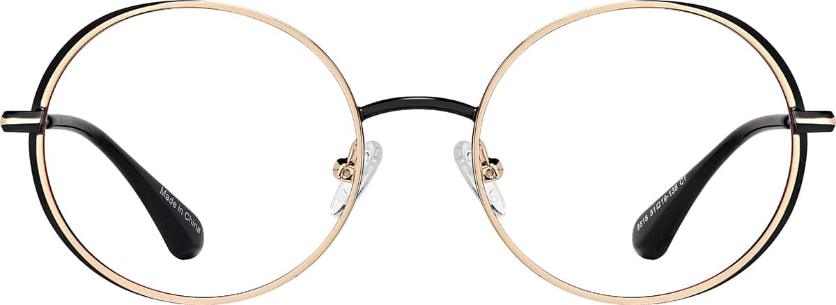 Front view of Round Glasses 3243021 in Black