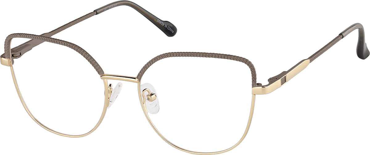 Angle view of Cat-Eye Glasses 3243215 in Brown