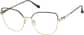 Angle view of Cat-Eye Glasses 3243215 in Brown thumbnail