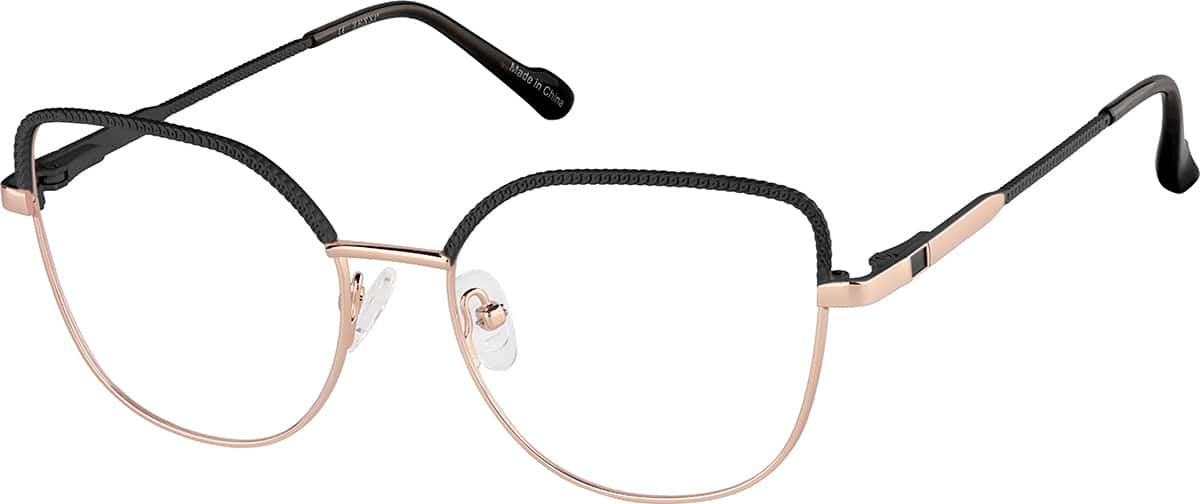 Angle view of Cat-Eye Glasses 3243221 in Black