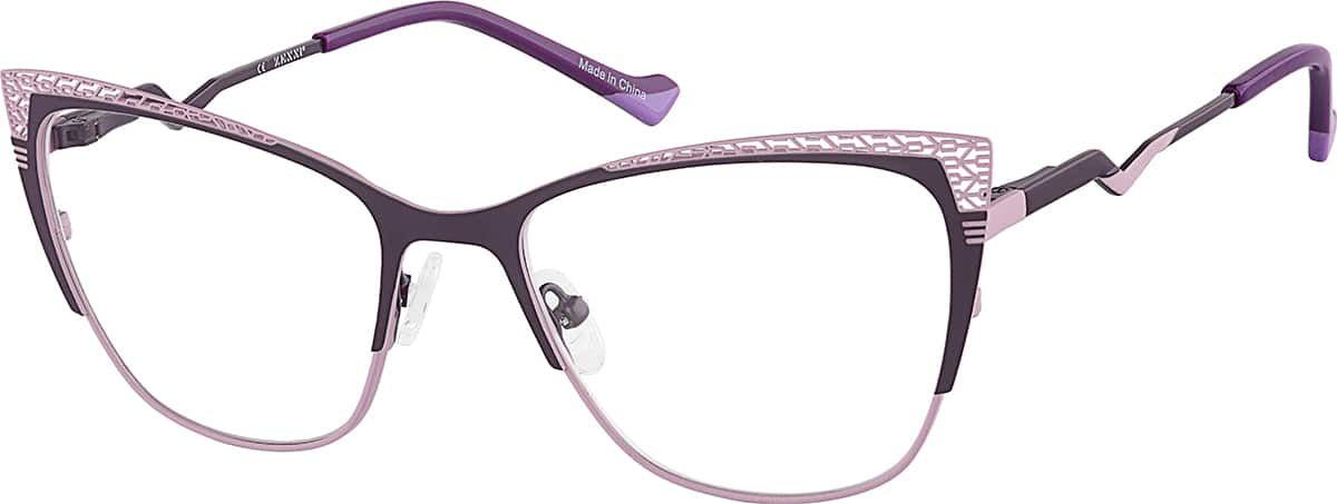 Angle view of Cat-Eye Glasses 3243317 in Purple