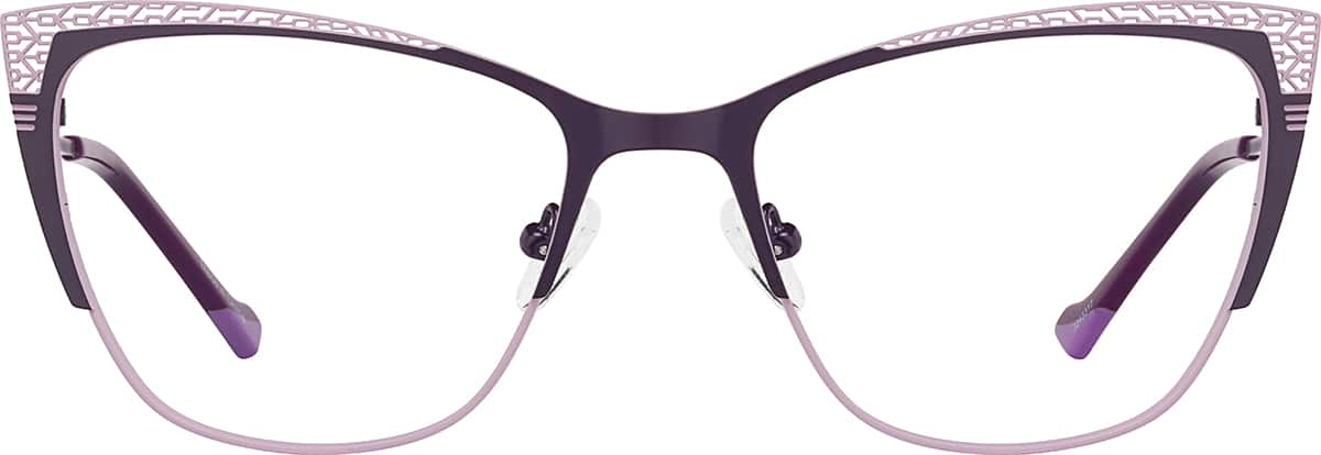 Front view of Cat-Eye Glasses 3243317 in Purple