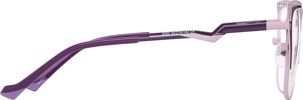 Side view of Cat-Eye Glasses 3243317 in Purple