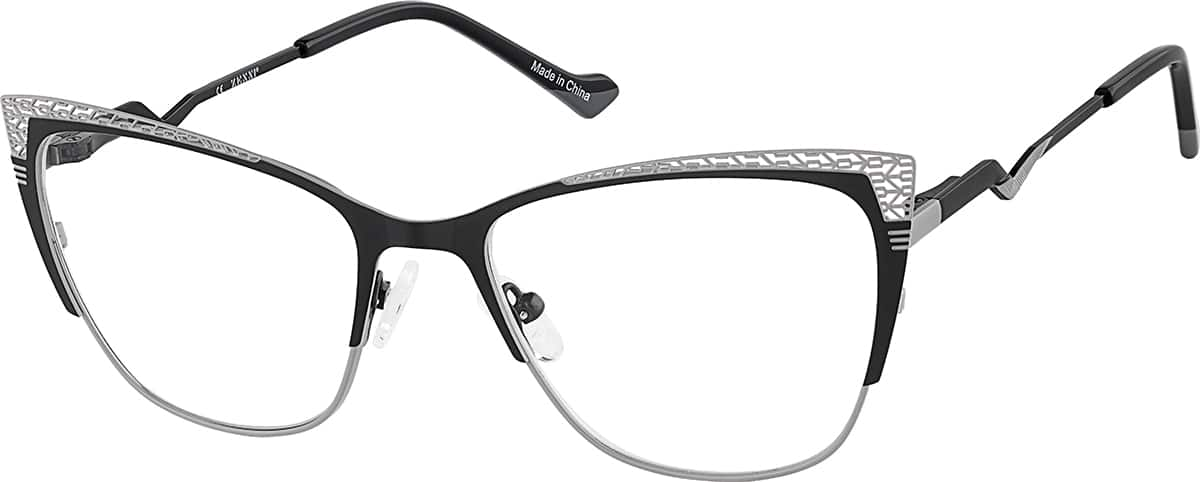 Angle view of Cat-Eye Glasses 3243321 in Black