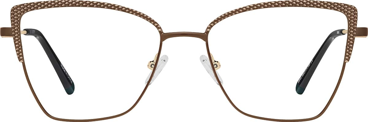 Front view of Cat-Eye Glasses 3243415 in Brown