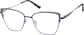 Angle view of Cat-Eye Glasses 3243416 in Blue thumbnail
