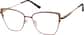 Angle view of Cat-Eye Glasses 3243418 in Red thumbnail
