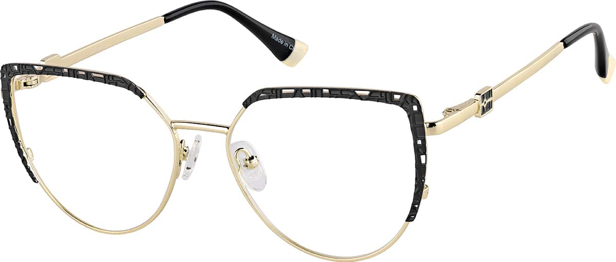 Angle view of Cat-Eye Glasses 3243521 in Black