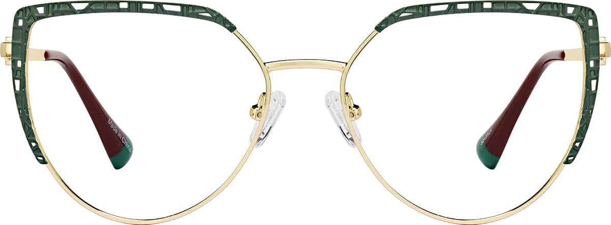 Front view of Cat-Eye Glasses 3243524 in Green