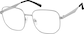 Angle view of Geometric Glasses 3243611 in Silver thumbnail