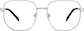 Front view of Geometric Glasses 3243611 in Silver thumbnail
