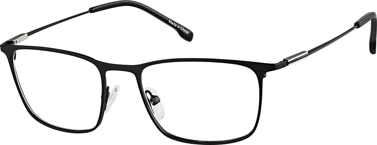 Angle view of Rectangle Glasses 3243721 in Black