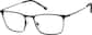 Angle view of Rectangle Glasses 3243721 in Black thumbnail