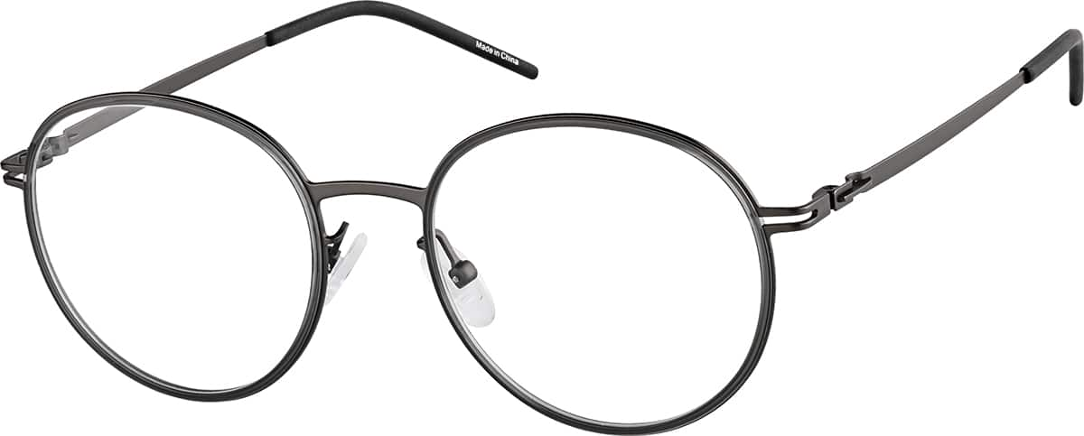 Angle view of Round Glasses 3243812 in Gray