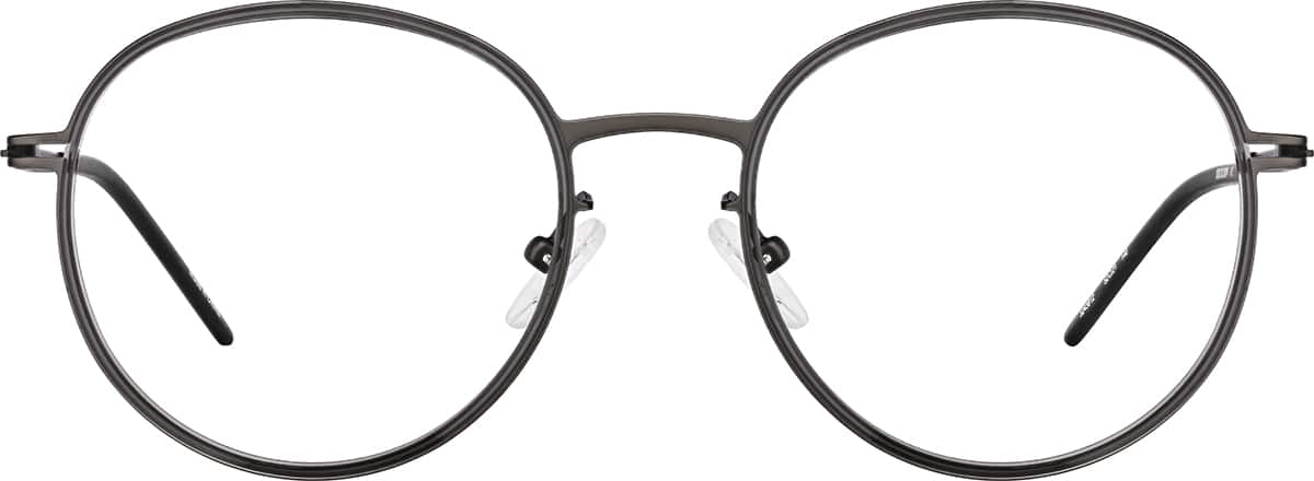 Front view of Round Glasses 3243812 in Gray