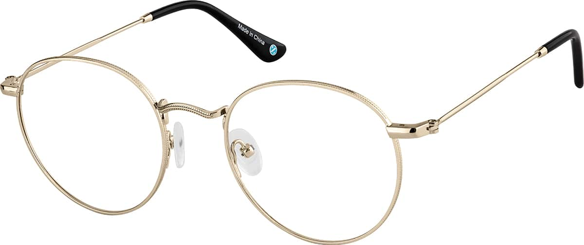 Angle view of Round Glasses 3243914 in Gold