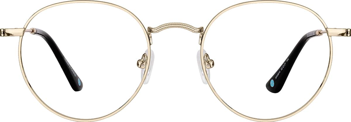 Front view of Round Glasses 3243914 in Gold