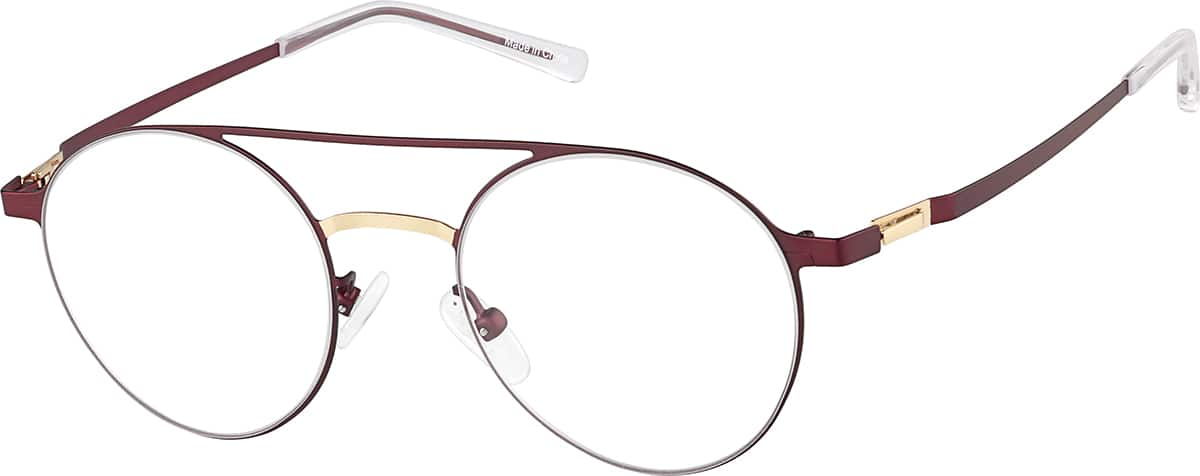 Angle view of Round Glasses 3244118 in Red