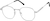Angle view of Square Glasses 3244411 in Silver thumbnail