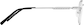 Side view of Square Glasses 3244411 in Silver thumbnail