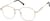 Angle view of Square Glasses 3244414 in Gold thumbnail