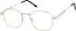 Angle view of Square Glasses 3244414 in Gold thumbnail