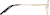 Side view of Square Glasses 3244414 in Gold thumbnail