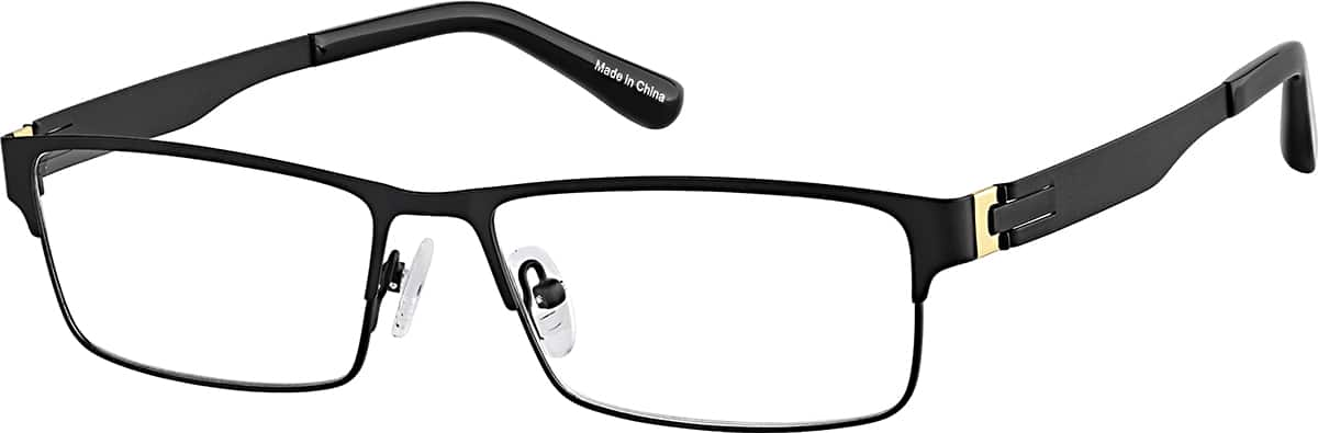 Angle view of Rectangle Glasses 3244521 in Black