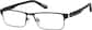 Angle view of Rectangle Glasses 3244521 in Black thumbnail
