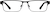 Front view of Rectangle Glasses 3244521 in Black thumbnail