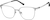 Angle view of Square Glasses 3244611 in Silver thumbnail